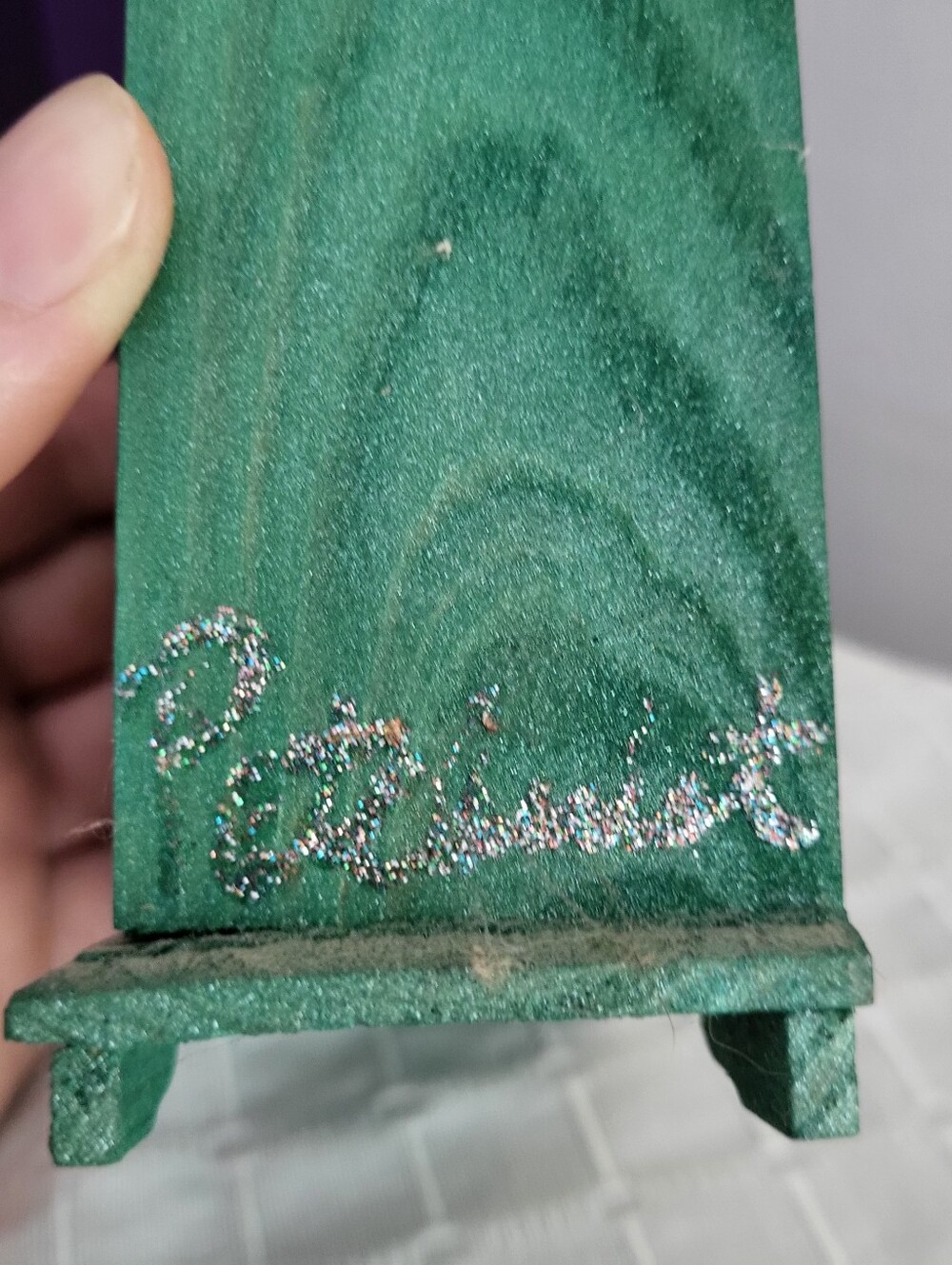 Small Hand Made Green Wooden Box - Picture 7 of 7